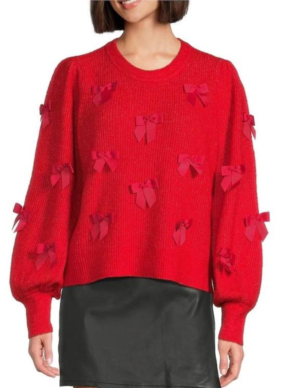 NWT Lilly Pulitzer Zarie Sweater Medium Heartherd Cranberry Red Party Bows